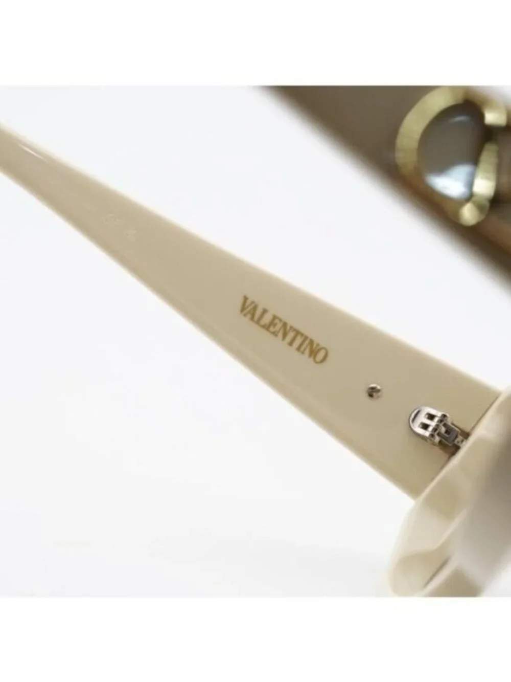 Valentino VLX-179C Eyeglasses White/Gold 55mm Square Frame
